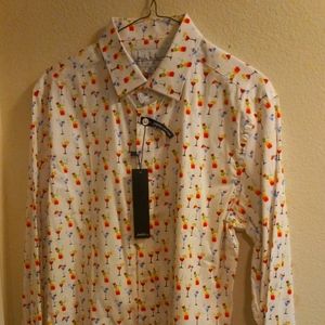 Cocktail Playa Glass Button Down Shirt